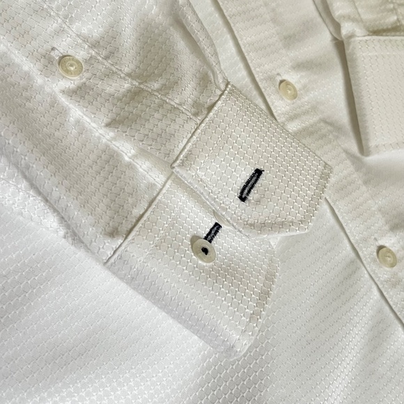 Daniel Hechter Paris White Textured Dress Shirt Men’s M – Modern Fit neck 15.5 - Picture 2 of 7